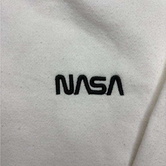 H&M NASA Pullover Hoodie White US Size 16/18 Unisex Style - Picture 2 of 4